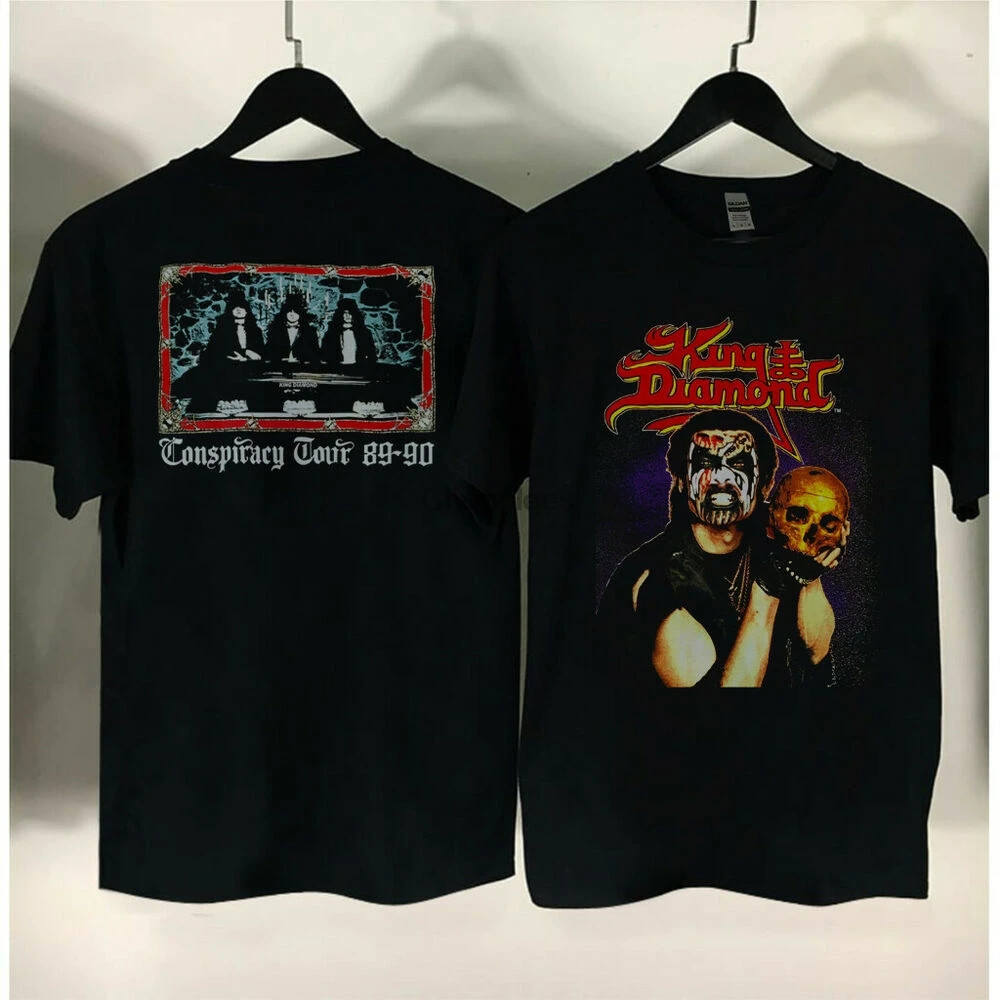 KIng diamond rock металлический заговор Тур Дизайн на новой футболке Тяжелая хлопковая
