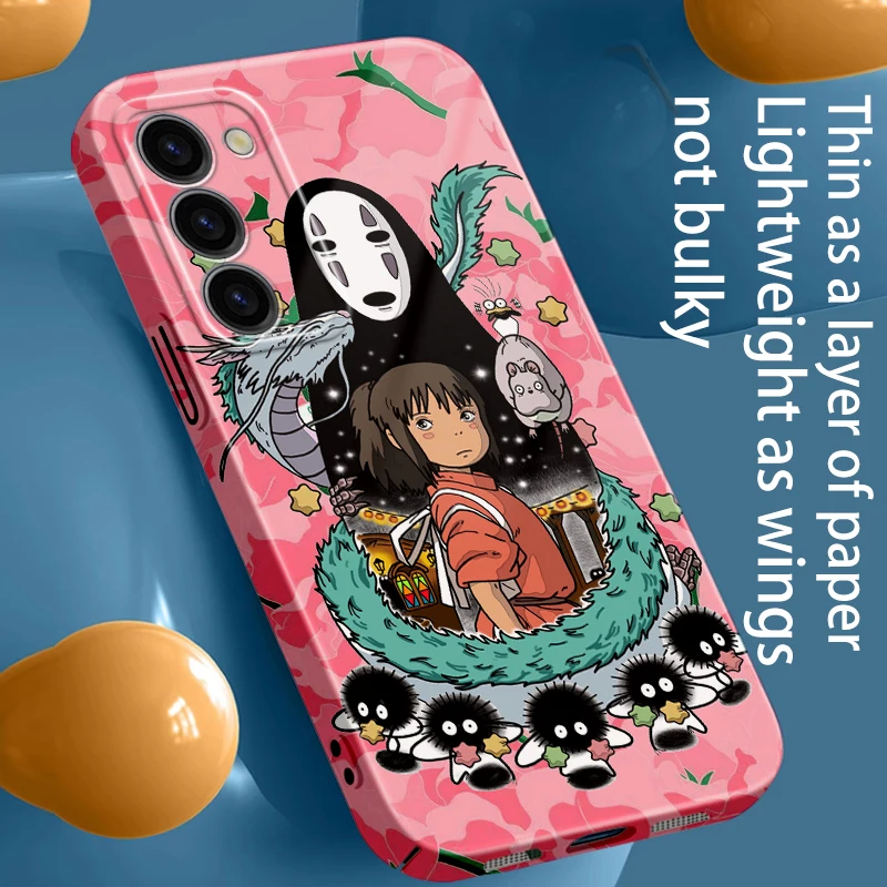 

Spirited Away Totoro For Samsung Galaxy S23 S22 S21 Ultra Plus 4G 5G A03 Core Feilin Film Phone Case Back Hard Cover