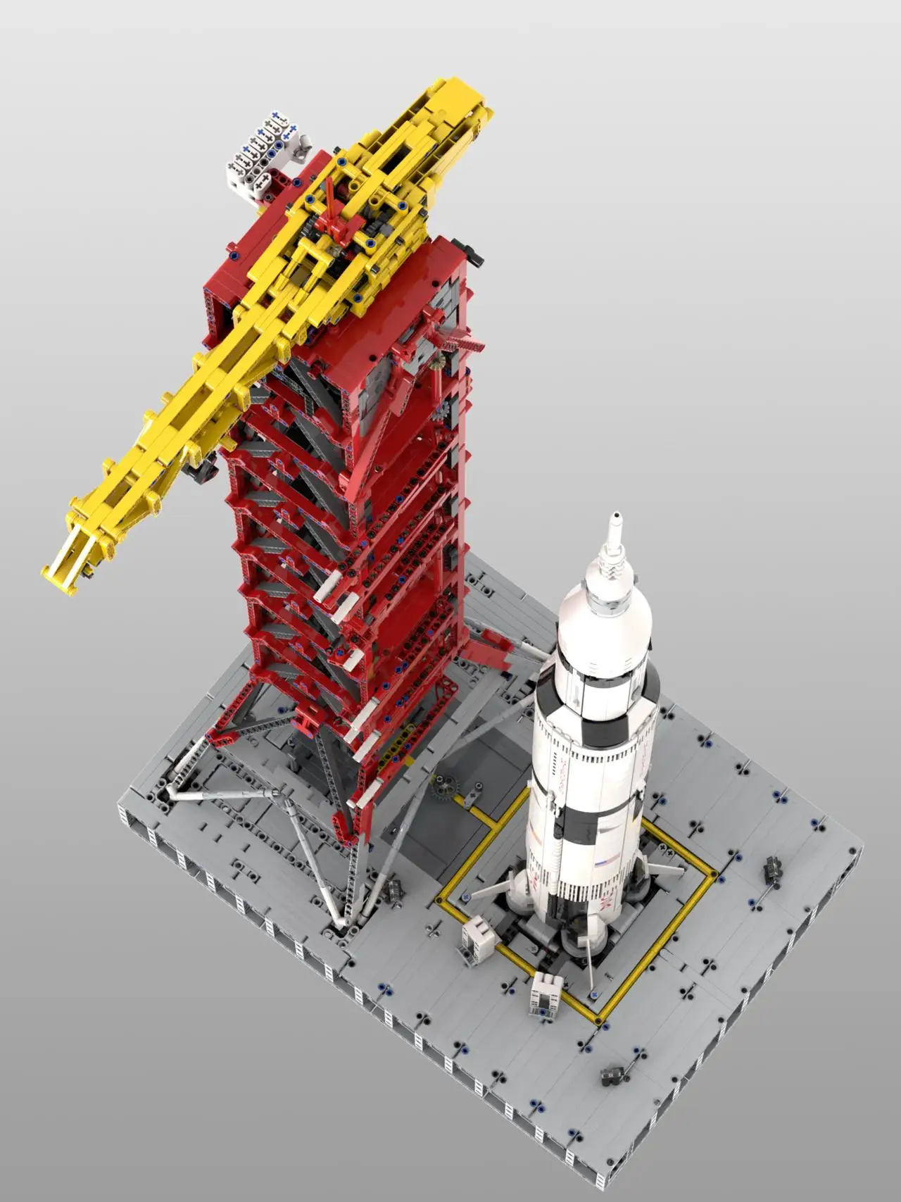 

Complimentary building block Rocket launch tower technology assembly 7706pcs Boy Gift 60088 electronic drawing legoing large MOC