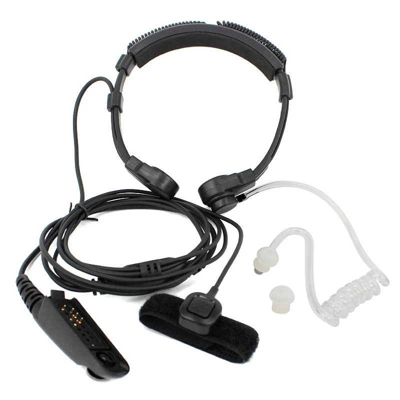 

GP328 GP338 PTX760 Walkie Talkie Finger PTT Acoustic Tube Adjustable Throat Control Headset For Motorola