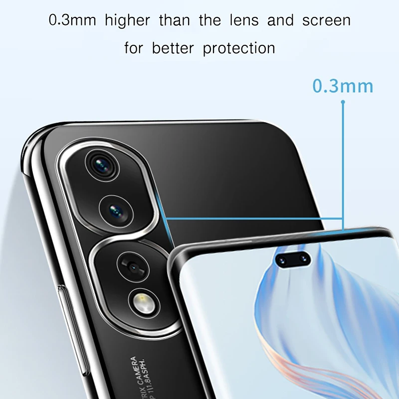 Оригинальный прозрачный мягкий чехол для Honor 70 80 90 Pro Plus Lite SE GT с плоской камерой