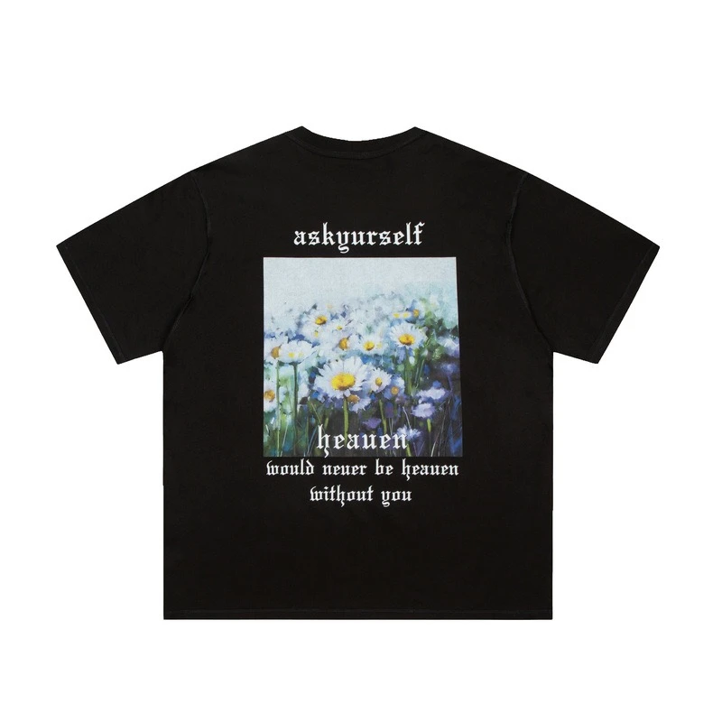 Футболка Askyurself с логотипом для мужчин и женщин свободная хлопковая рубашка
