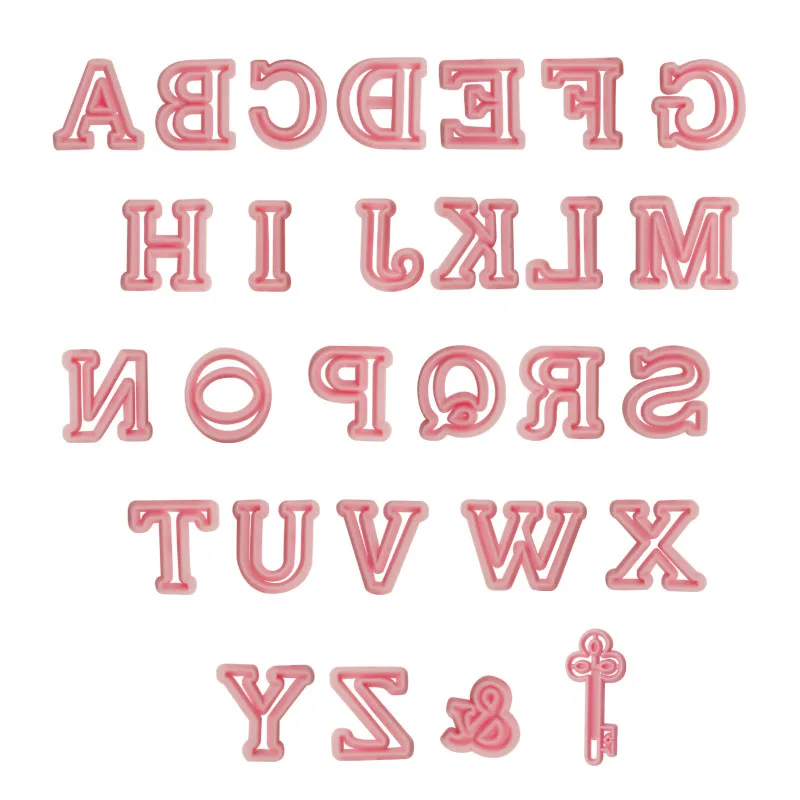 

Uppercase Lowercase Alphanumeric Biscuit Pressing Mould Fondant Cake Printing Press Die Cutting Baking Tools Resin Letter Mold