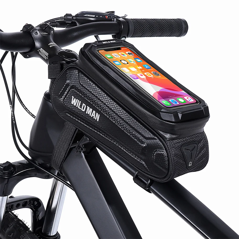 

WILD MAN сумка Bicycle Bag Frame Front Top Tube Waterproof 6.6in Touchscreen Bag MTB Pack bolsa para bicicleta Bike Accessories