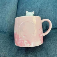 star papa purple pink cherry blossom viewing cat mug gift mug cute ceramic mug coffee cups frida kahlo drinking cup