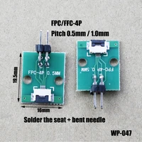 1pc fpcffc adapter board 0 5mm to 2 54mm connector straight needle and curved pin 4p 6p8p10p12p20p wp 047