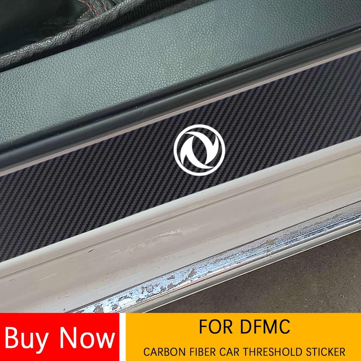 

For DFMC Sokon Joyear Glory Aeolus AX3 AX4 AX5 U-Vane Carbon Fiber Car Door Threshold Pedal Scuff Plate Stickers Car Accessories