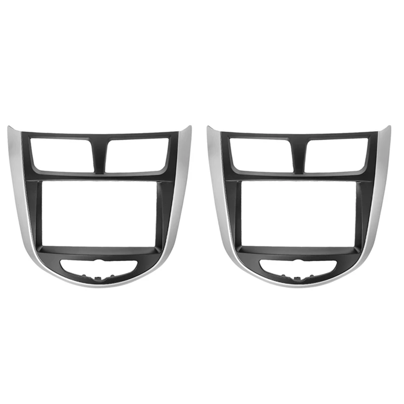 

2Pcs 7 / 6.5 Inch 2 Din Car Dashboard Frame Radio Fascia MP5 Adapter Panel For Hyundai I-25/Accent/Solaris / VERNA 2010+