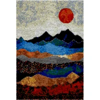 Carpet embroidery with Pattern Printed Canvas Mountains Latch Hook Rugs Kits for Adults Rug Tapestry Rugs Craft Crochet mat