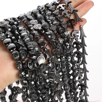 13 kinds black hematite beads natural stone animal bead for jewelry making diy bracelet necklace anchor hematite beads accessory