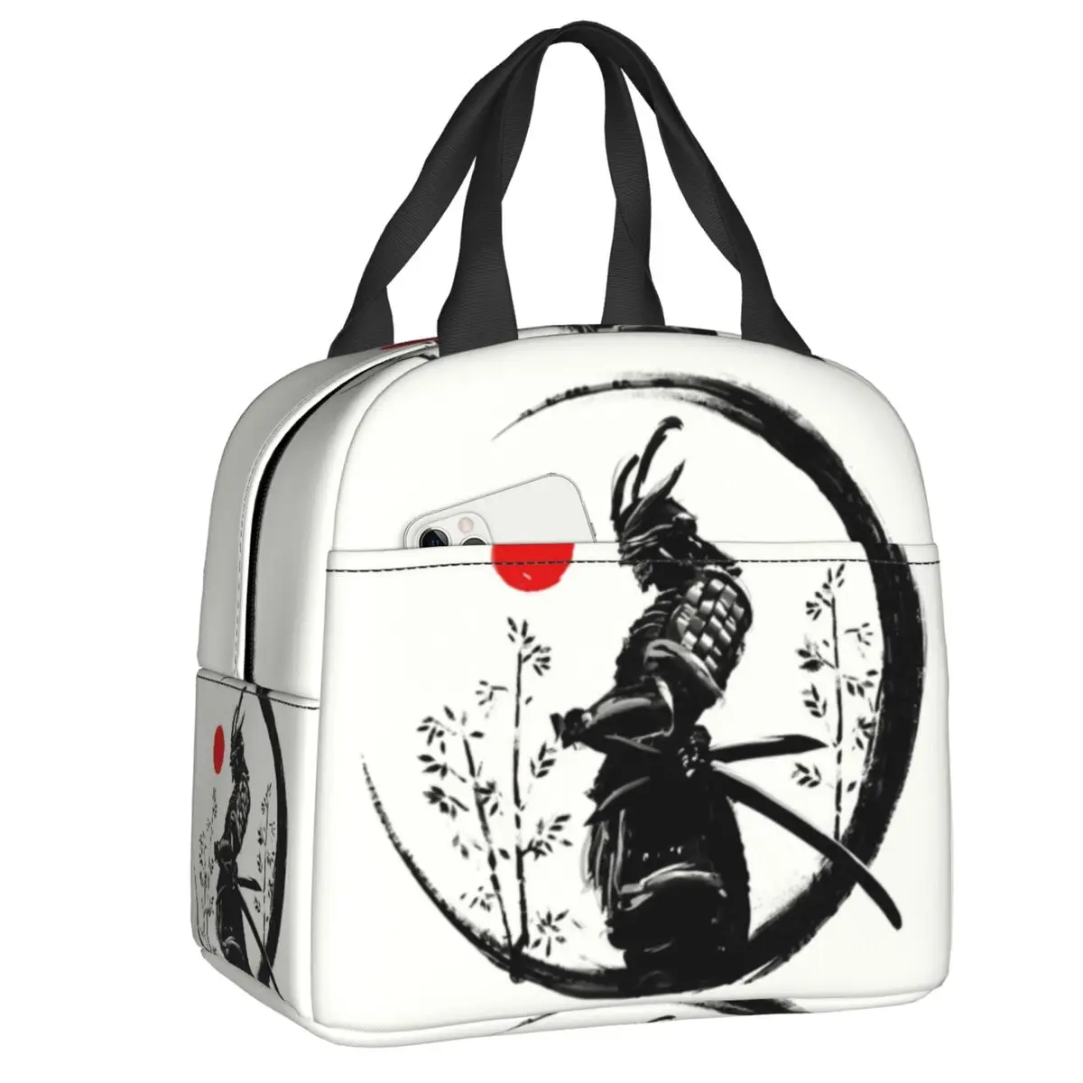 

Японские Изолированные сумки для обеда с самураем и воином для школы и офиса, портативная охлаждающая термальная коробка с бенто для женщин...