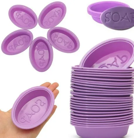 

3D Handmade Silicone Soap Molds Round Oval Heart Square Shape Handmade Soap Mold Portable Unique Soap Making Tools Candle Mold