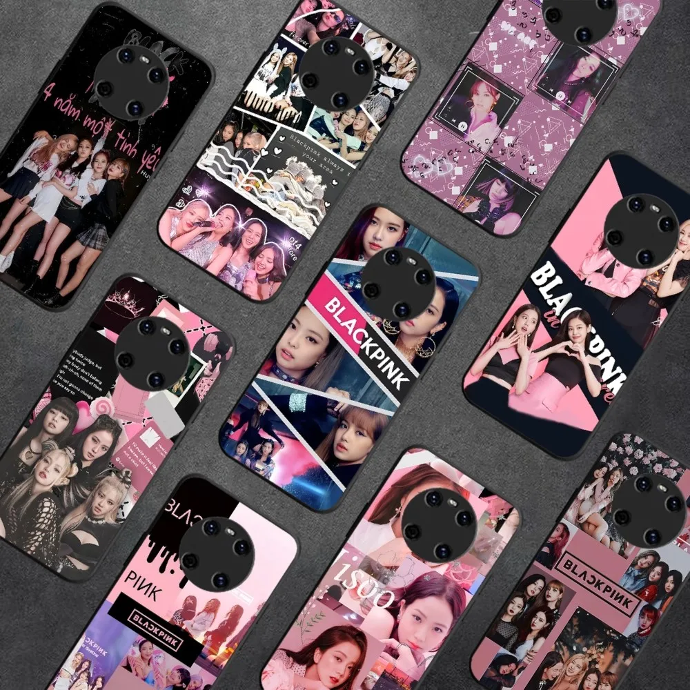 

B-BLACK P-PinkS K-Kpop Phone Case For Huawei Y9 6 7 5 Prime Enjoy 7s 7 8 plus 7a 9e 9plus 8E Lite Psmart Shell