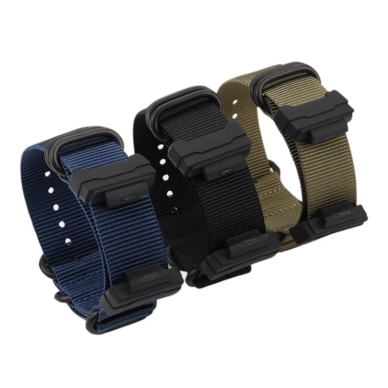 Холщовый ремешок для Casio G-SHOCK DW-5600BBN DW6900 GW-M5610 GA100/110 GD110 модифицированный нейлоновый