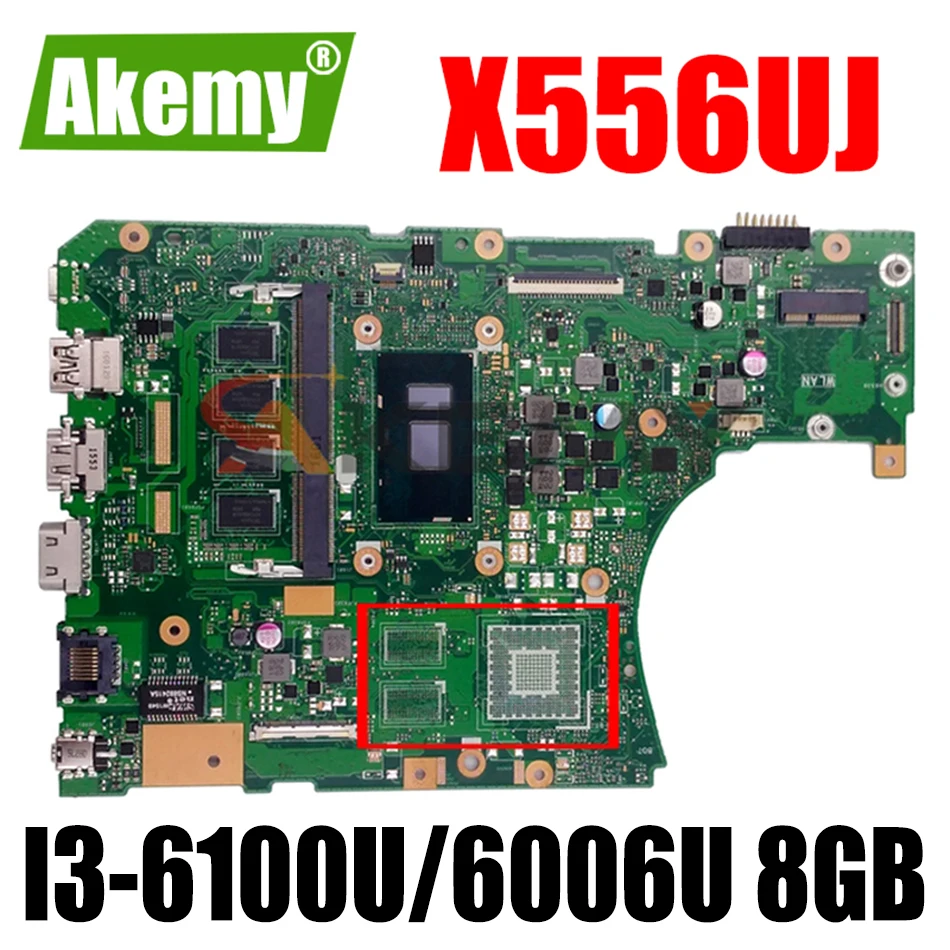 

Оригинальная материнская плата для ноутбука X556UAM X556UA X556UQK X556UQ X556UB X556UJ X556UF X556UV DDR4 8GB Материнская плата Asus/6006U