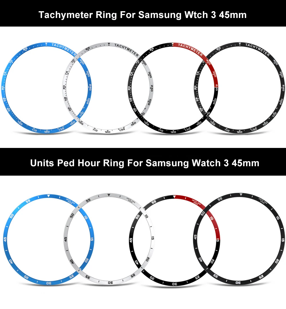 Metal Bezel For Samsung Galaxy Watch 3 41mm 45mm Protector Cover Ring Bumper Adhesive Accessories Galaxy Watch3 41 45 mm Case
