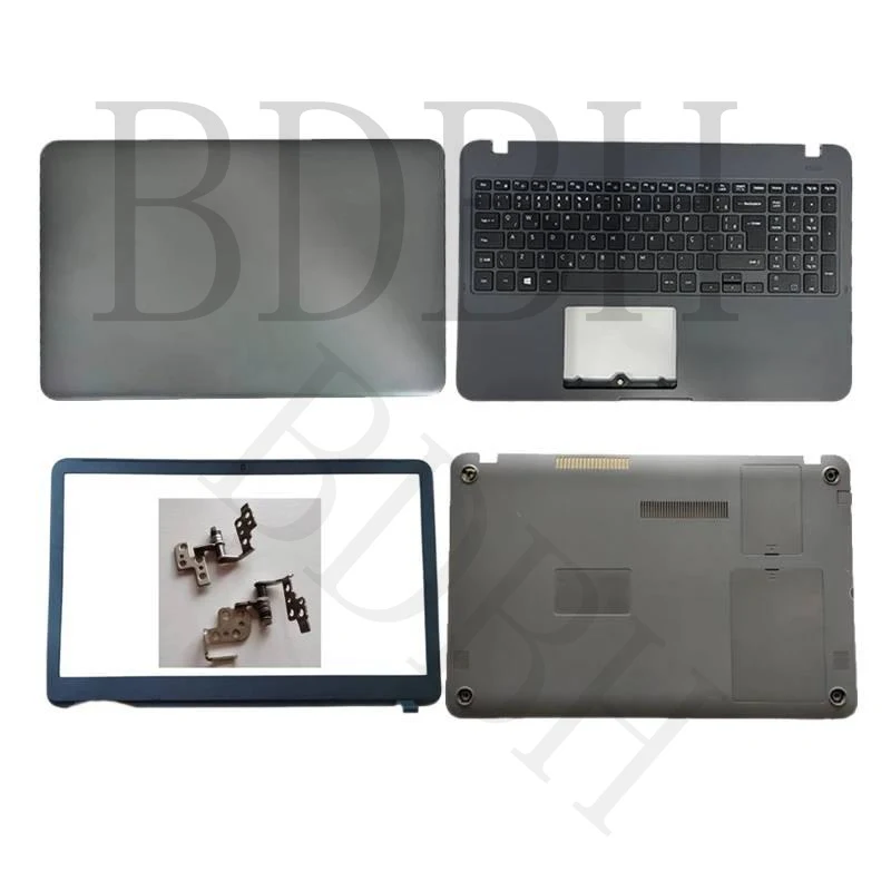 Фото Для ноутбуков Samsung NP350XAA, NP35X0AA, NP550EBE, 351XAA, 550EAA, 350XAA, 551EBE, 550EBZ: задняя крышка ЖК-дисплея, рамка, палмрест, клавиатура, нижняя часть корпуса (C-панель) №1