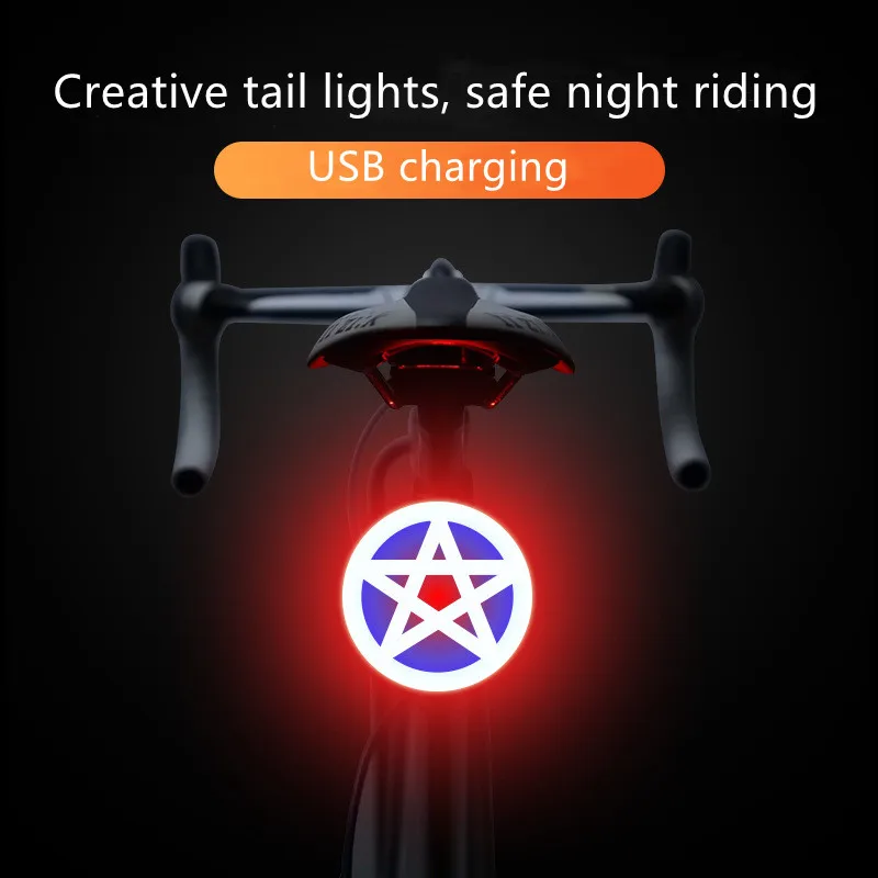

Bicycle Taillights Multi Lighting Models Rechargeable Rear Light USB Charge Led Bike Light Flash Cycling Accessories
