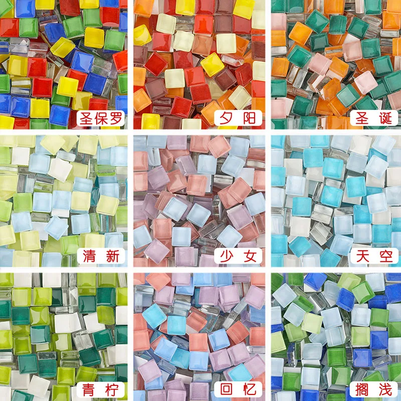 Красочные Стеклянные Мозаичные камни для творчества 100 г/комплект искусственная