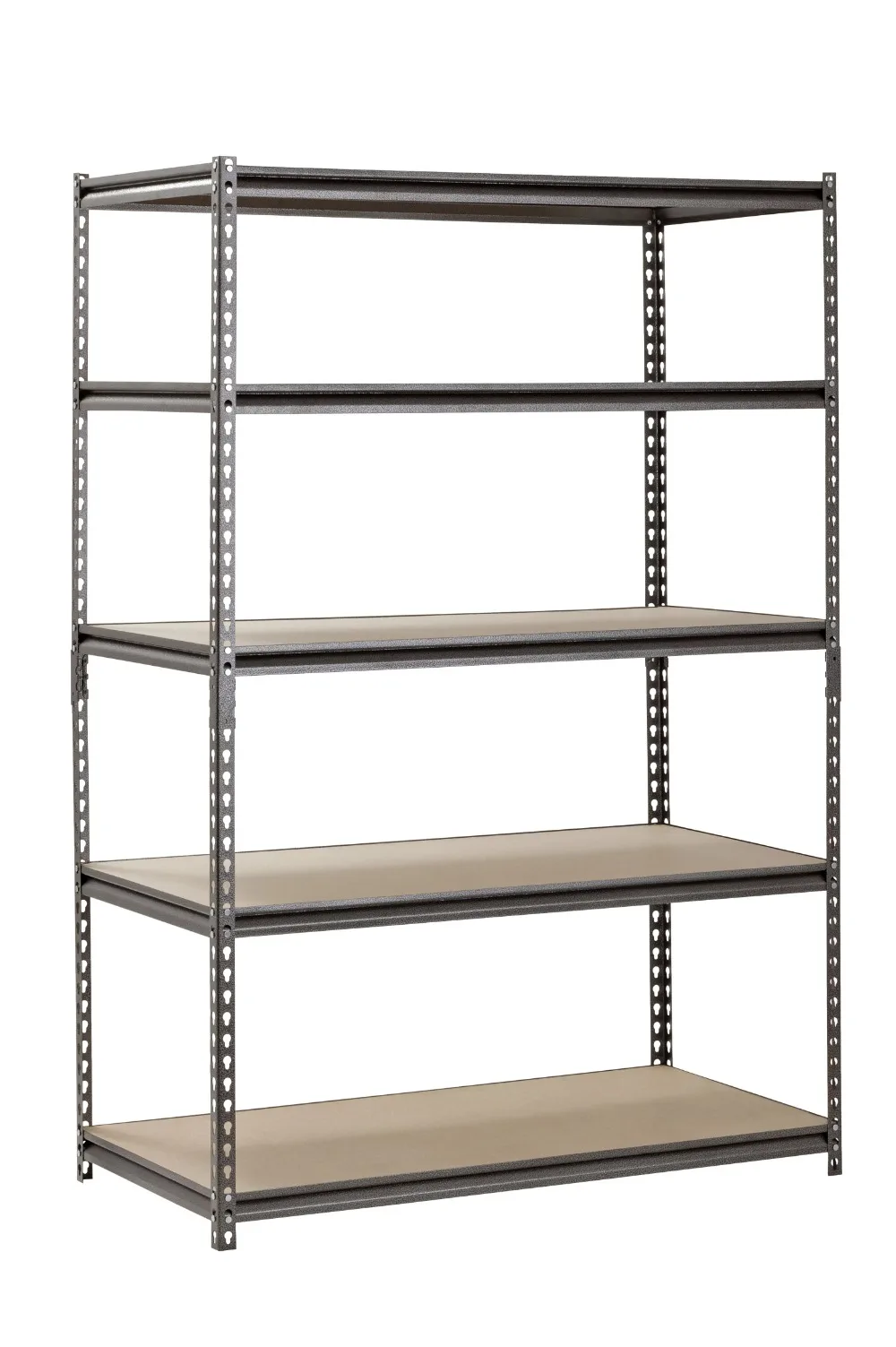 

48"W x 24"D x 72"H 5-Shelf Steel Freestanding Shelves, Silver-Vein