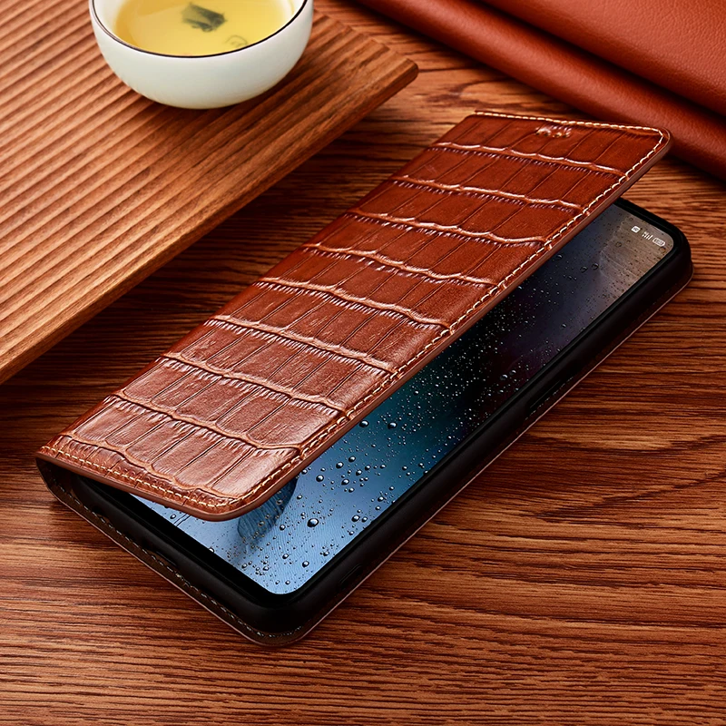 genuine leather flip cover for infinix hot 9 10 10i 10t 10s nfc 11 11s play pro bamboo pattern wallet stand phone case free global shipping