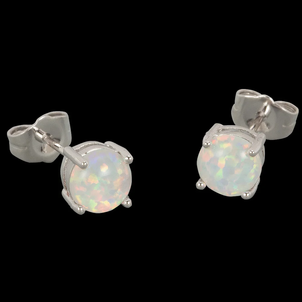 Серьги-гвоздики KONGMOON с кабошоном для женщин ювелирное изделие круглой формы