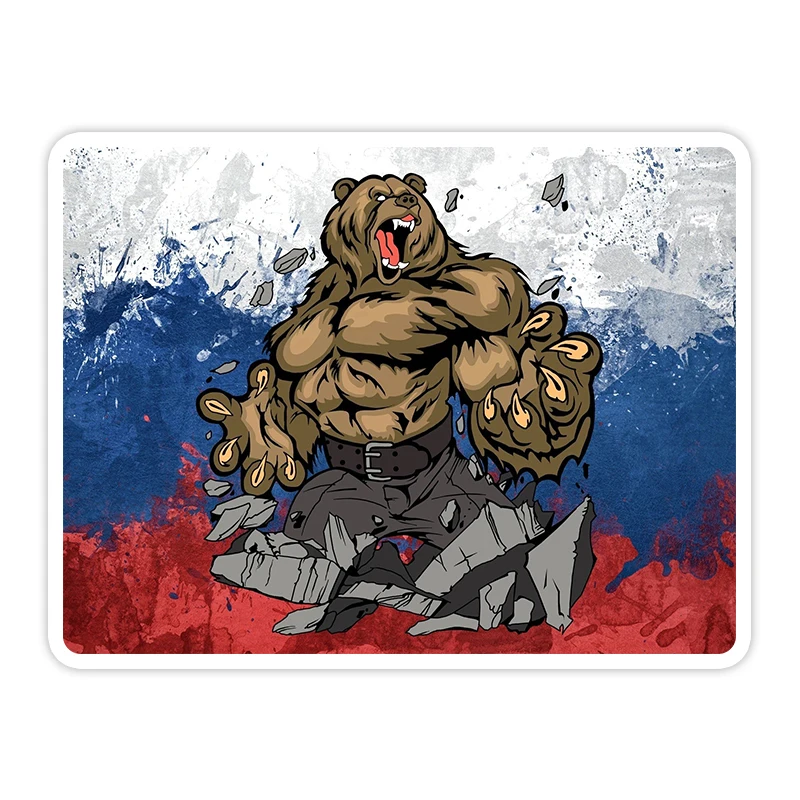 

Самоклеящаяся наклейка «медведь России», автомобильная наклейка, водонепроницаемые автомобильные декорации на бампер, заднее стекло, ноутбук #10880