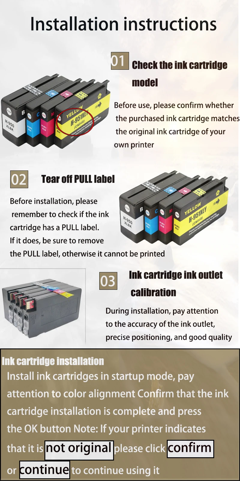 Совместимый с Vliaxh картридж HP 950XL 951XL 950 951 для принтера Officejet Pro 8100 8600 8610 8620 8630 251dw 276dw