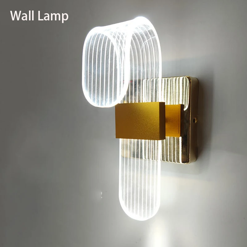 Sconce Acrylic Bedside Lamp Modern Simple Corridor Hotel Corridor Living Room Bedroom Background Decoration Creative Wall Lamp