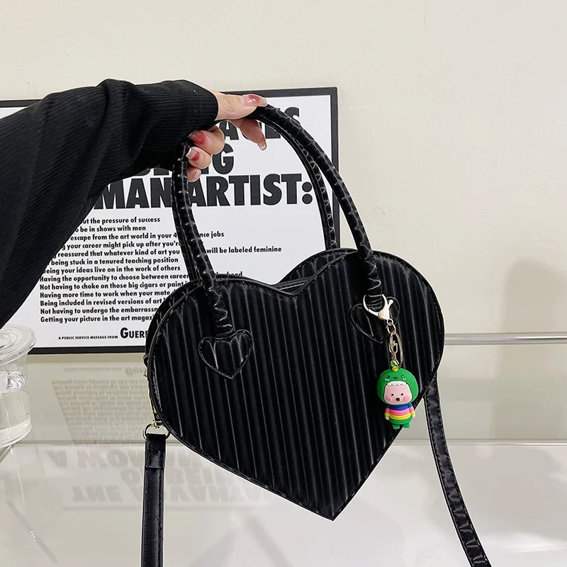 

Female Kawaii Cute Heart Lolita Crossbody Bag Women Japanese Handbag for Girls Small Cell Phone Women's Shoulder Bag 2022
