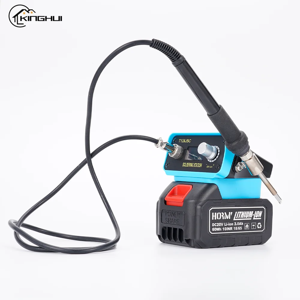 70W Cordless T12 Soldering Station Welding Solder Iron Kit LED Digital Display Rework Station with Lithium Battery Welding Tool