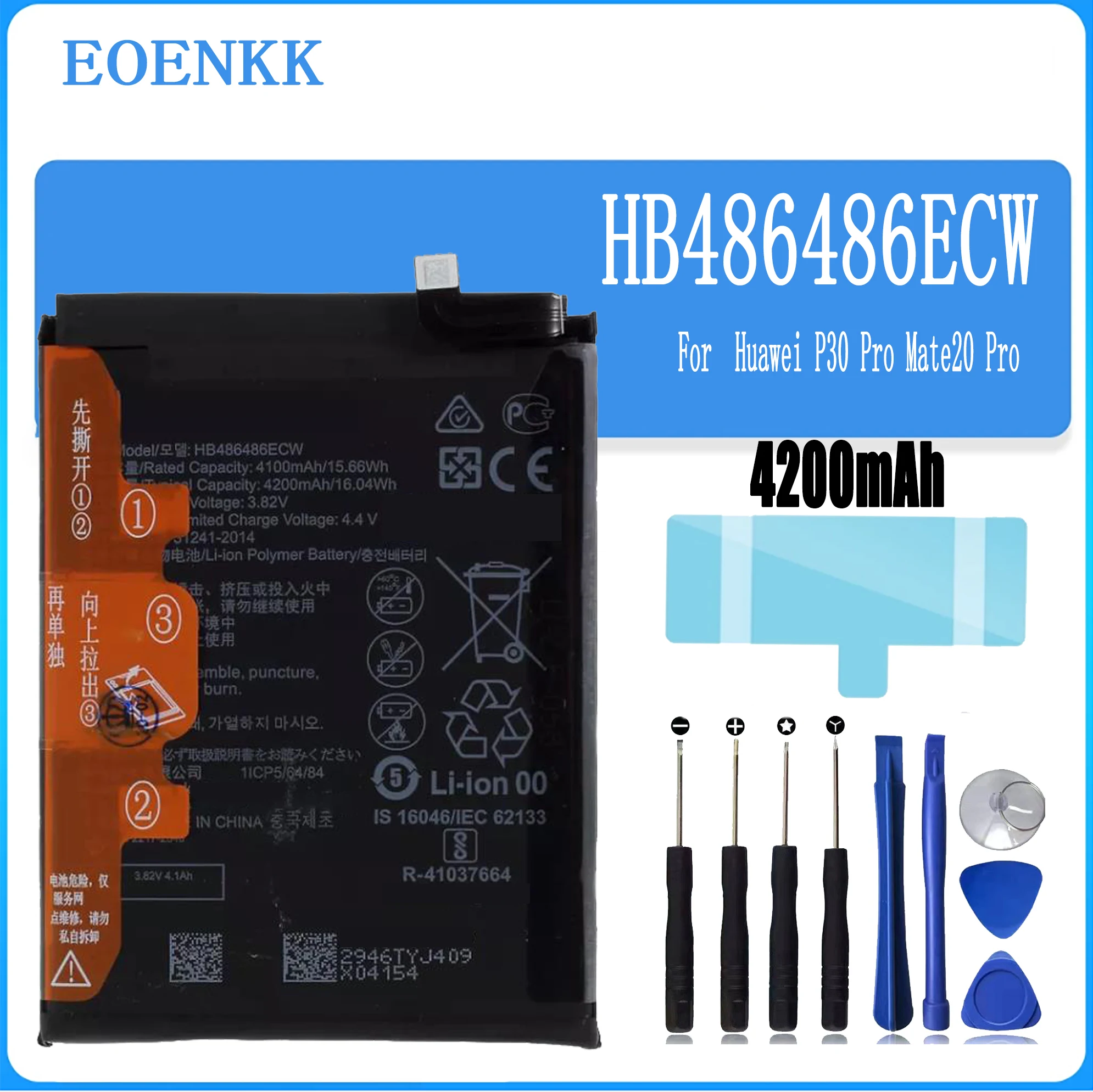 HB486486ECW Battery For Huawei P30 Pro Mate20 Pro Mate 20 Pro Repair Part Original Capacity Mobile Phone Batteries Bateria