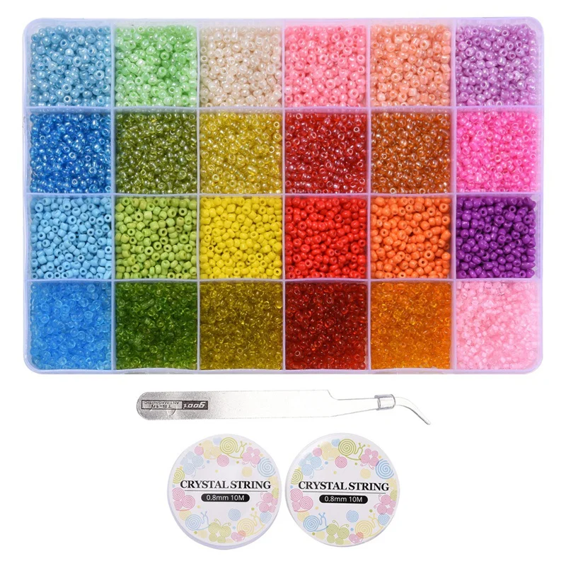 3mm Glass Seed Beads Set Candy Color Czech Charm Crystal Spacer Beads For Jewelry Making Bracelet Accessories Jewelry Kit 2022