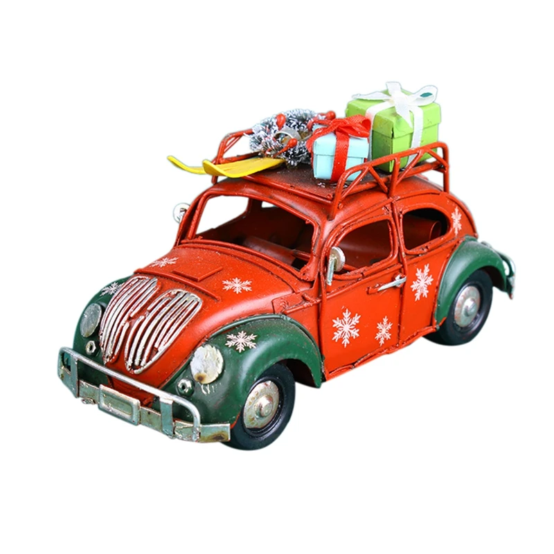 

Рождественское украшение, модель автомобиля, железное миниатюрное украшение автомобиля, Ретро Подарок В индустриальном стиле, реквизит дл...