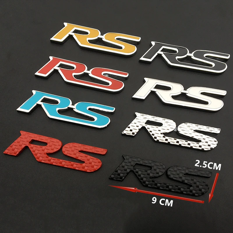 1 шт. Универсальная металлическая решетка автомобиля Стайлинг RS эмблема наклейки