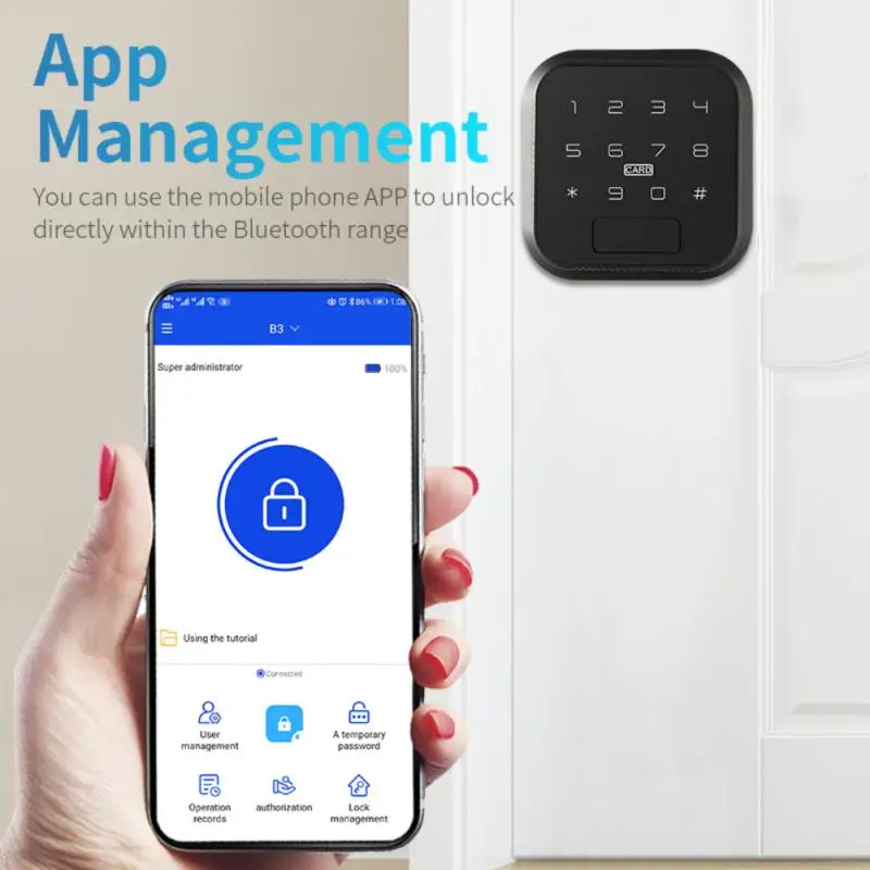 

5 Unlocking Methods App Remote Control Smart Ball Tuya Smart Door Lock Electronic Lock Smart Home Fingerprint Password