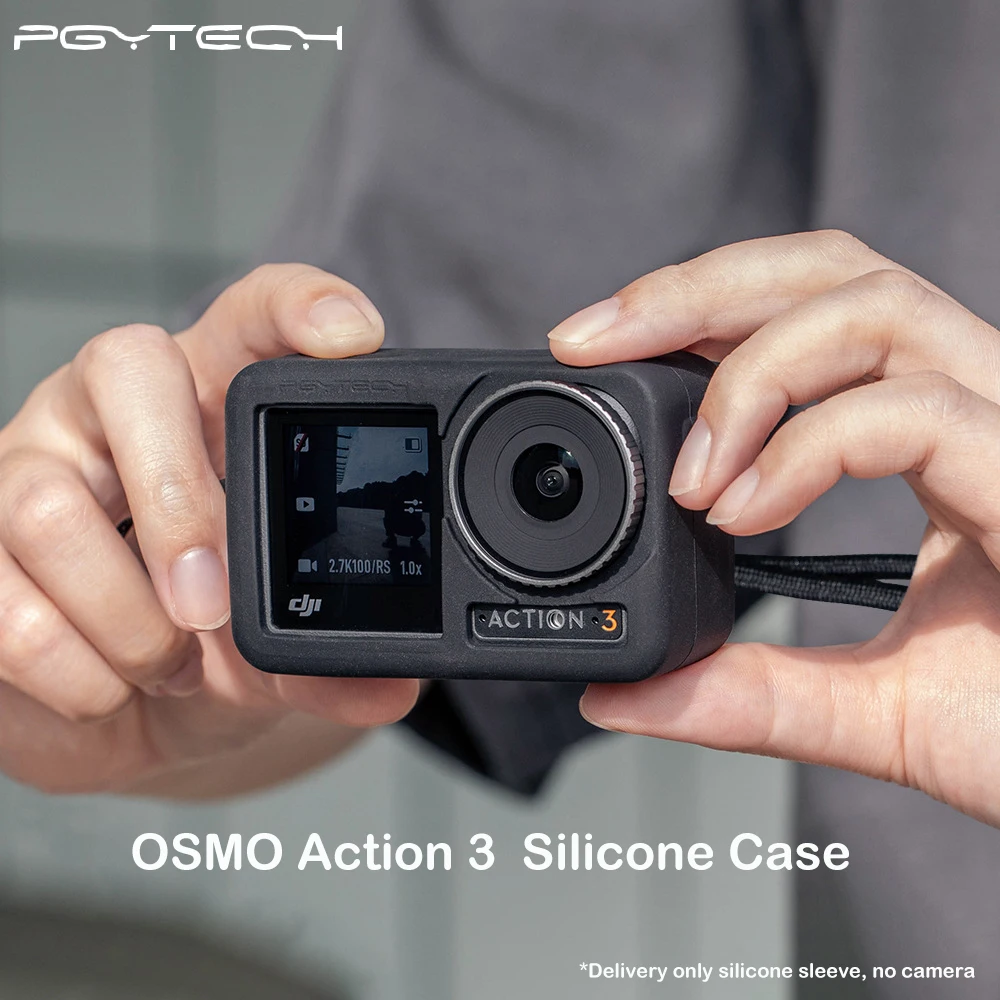 Купи PGYTECH for DJI OSMO Action 3 Silicone Protective Case Wear-Resistant and Scratch-Resistant за 1,007 рублей в магазине AliExpress