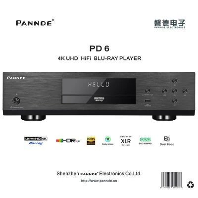 Blu-ray 4K Ul-tra HD Elite Audio Video HDR SACD DVD-Audio CD Player DTS 7.1CH/192KHz PCM 5.1CH DSD ESS9038Pro