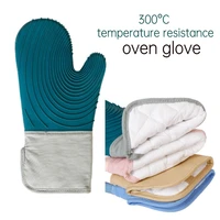 silicone gloves kitchen utensils microwave oven mitts thickened heat resistant anti scald gloves for baking