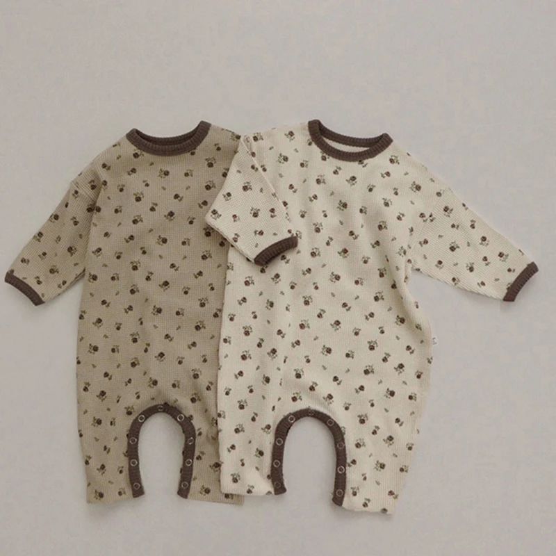 

Korean Style Spring Autumn Baby Girls Clothes Toddler Baby Girl Romper Cotton Long Sleeve Printing Newborn Baby Girls Jumpsuit