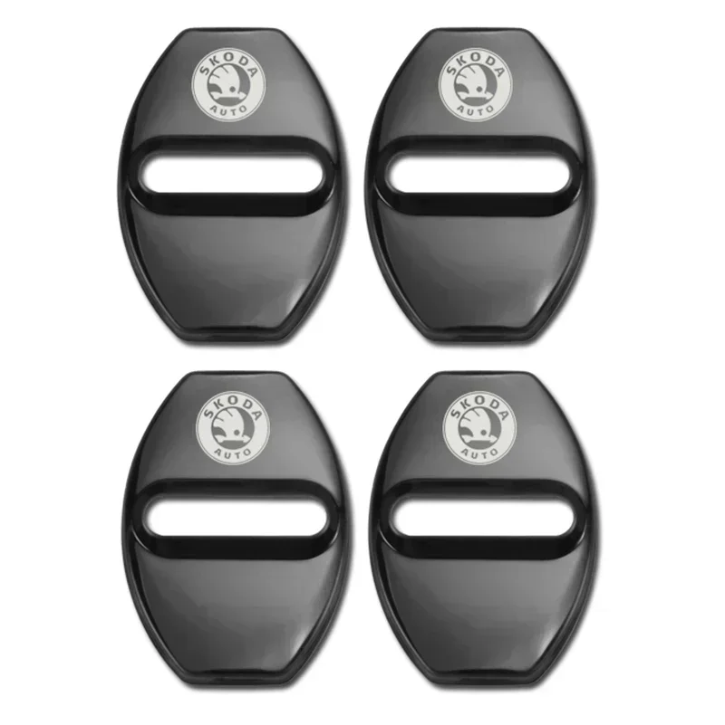 

Крышка дверного замка автомобиля для эмблема SKODA Octavia Superb Kodiaq Fabia Rapid Spaceback Karoq Yeti Kamiq, металлическая наклейка, украшение для значка