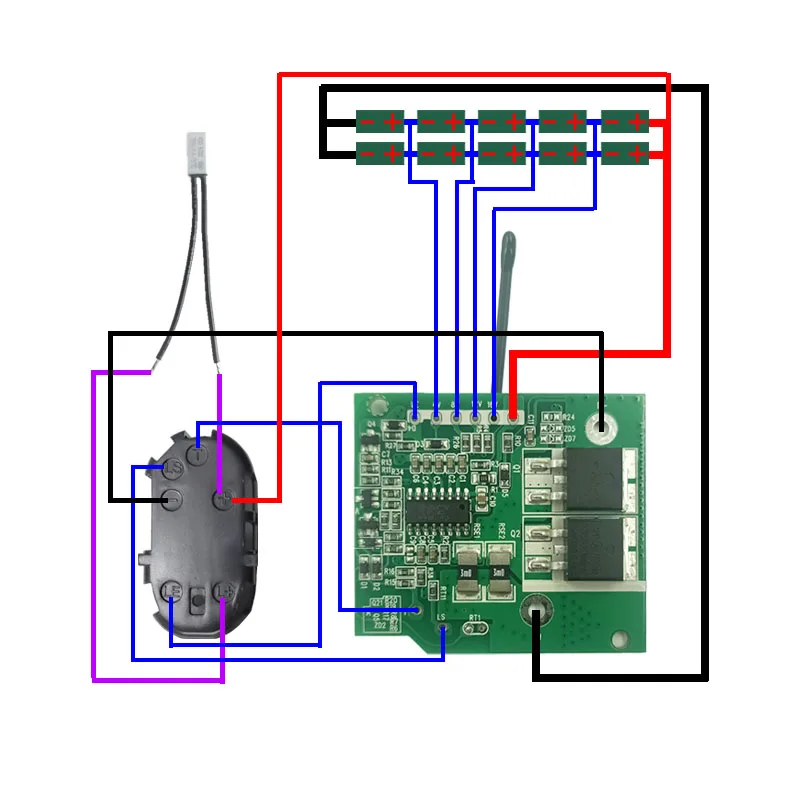 Пластиковый чехол BCL1830 для литий-ионной батареи защитная плата PCB зарядки MBS Hitachi