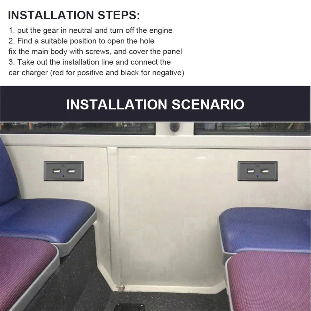 Розетка зарядная с двумя Usb-портами а 12 В |