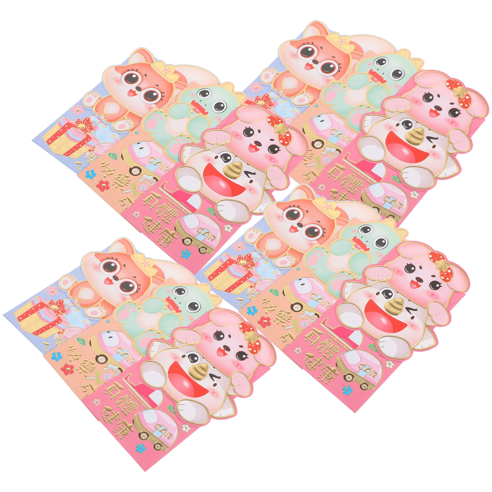 

36 Pcs Envelopes Red The Year Dragon Money Pouches Cash Cartoon Spring Festival Packet Paper 2024 Zodiac Gift