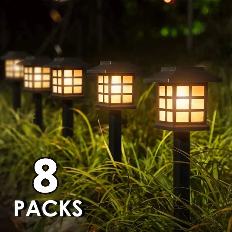 2/4/6/8Pcs Solar Led Pathway Lights Outdoor Waterproof Walkway Garden Decor Lampione Stradale Per Landscape Yard Patio Vialetto
