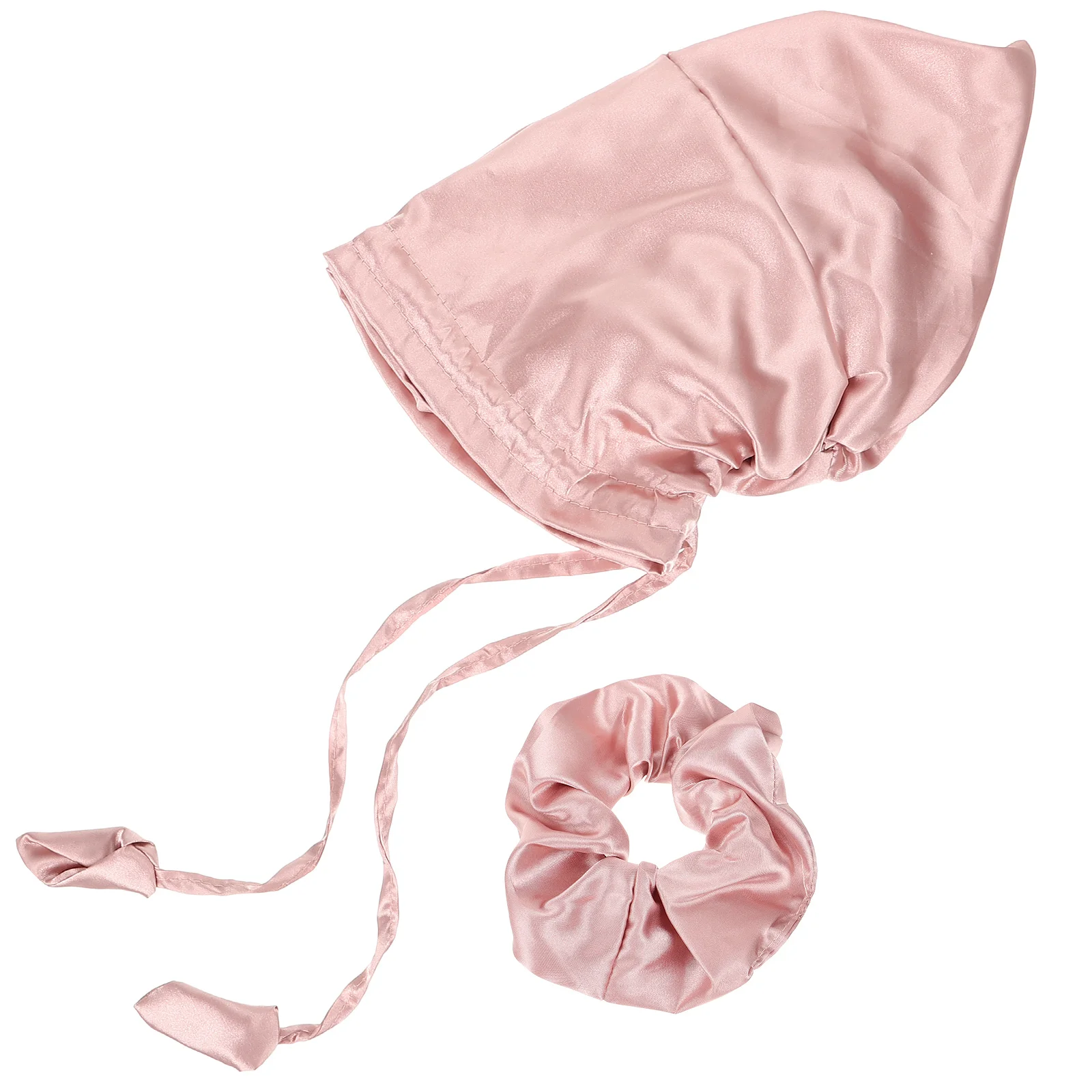 

Satin Bonnet Curly Hair Sleeping Cap Fashionable Decorative Hat Fabric Women's