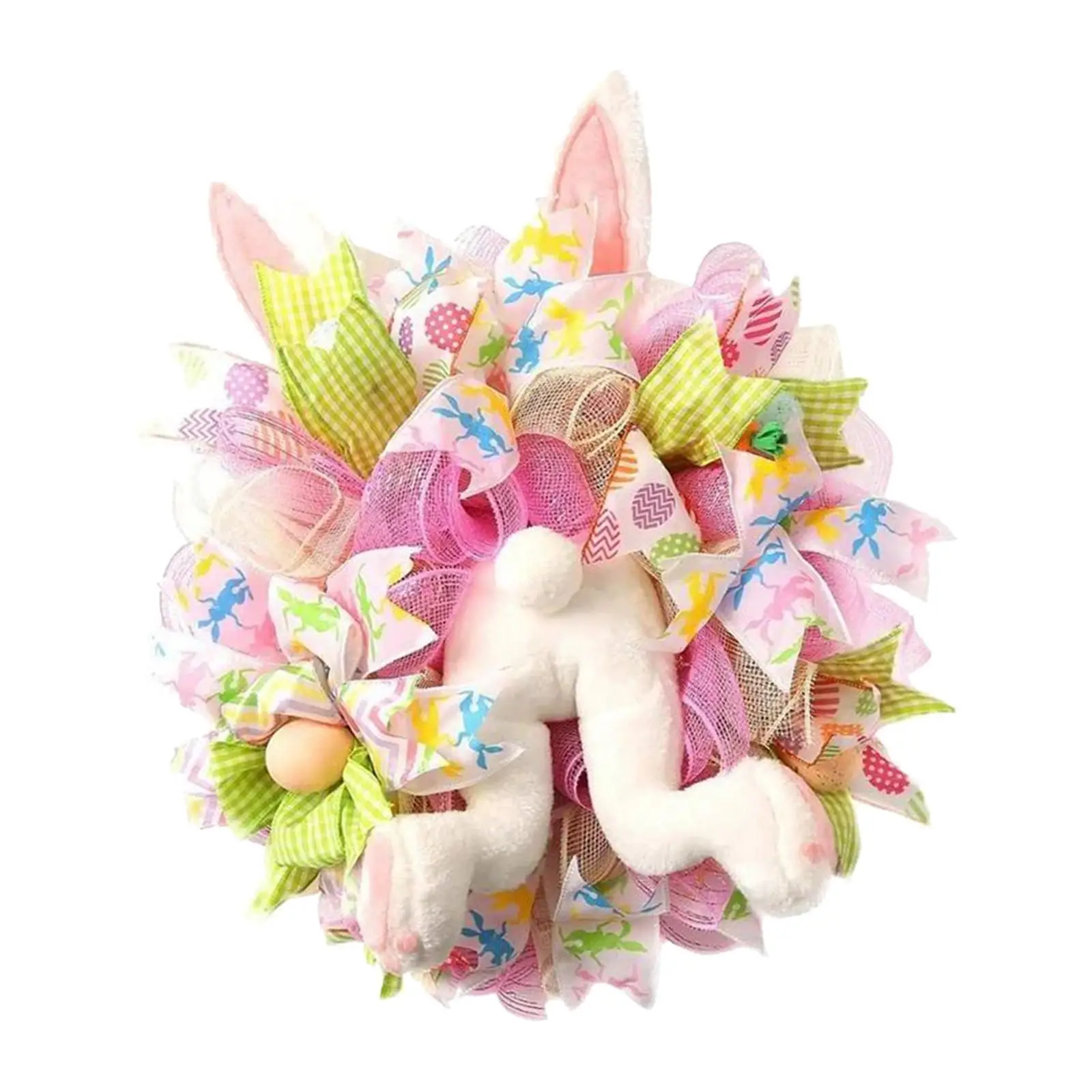 

Easter Door Wreath Bunny Butt Ear Decorative Spring Summer Rabbit Garland