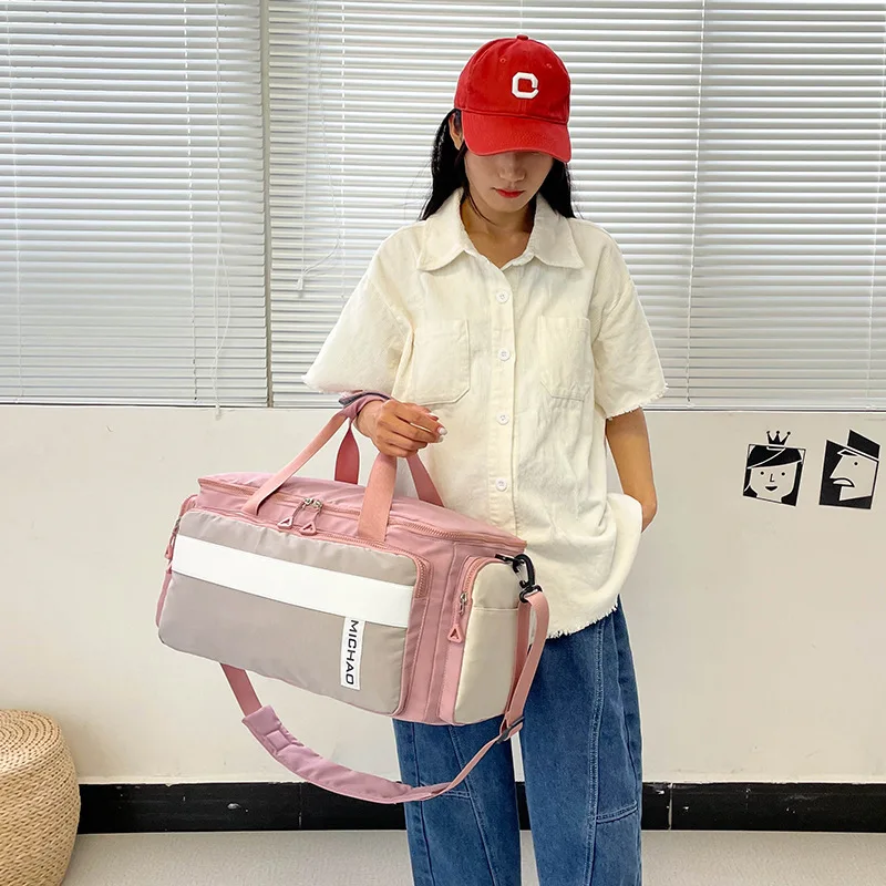 Large Gym Fitness Bag for Women Yoga Travel Luggage Handbag Suitcases Beach Swimming Duffle Weekend Sports Men'S Shoulder Bag