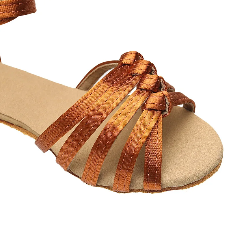 New Women Latin Dance Shoes Ballroom-Dance Shoes Tango Soft Sole Jazz Shoes Girls Salsa Shoes Practice Sandals Kids Latin Salsa