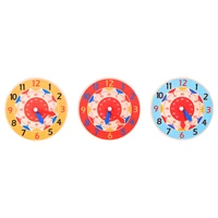 clock teaching woodentime kids learning number clocks telling decorative colorful sorting lovely color shape model enlightenment